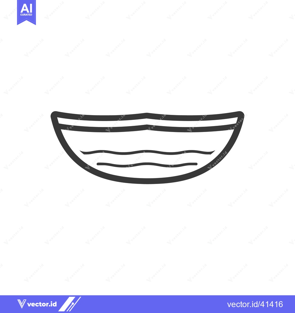 Premium Vector dari A stylized illustration showing a simple representation of a boat