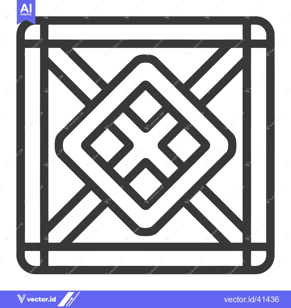 Premium Vector dari A black and white square pattern with geometric intersecting shapes