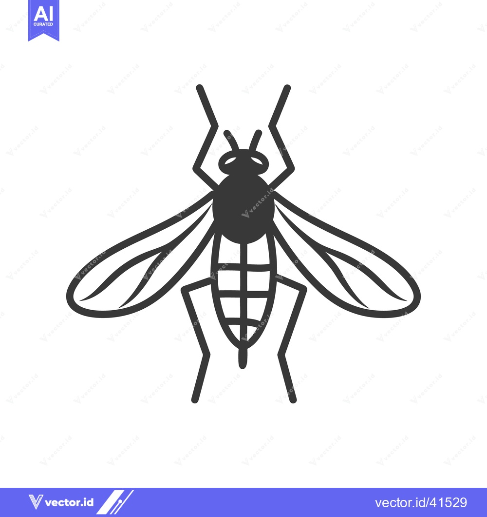 Premium Vector dari A stylized minimalist illustration of a common house fly