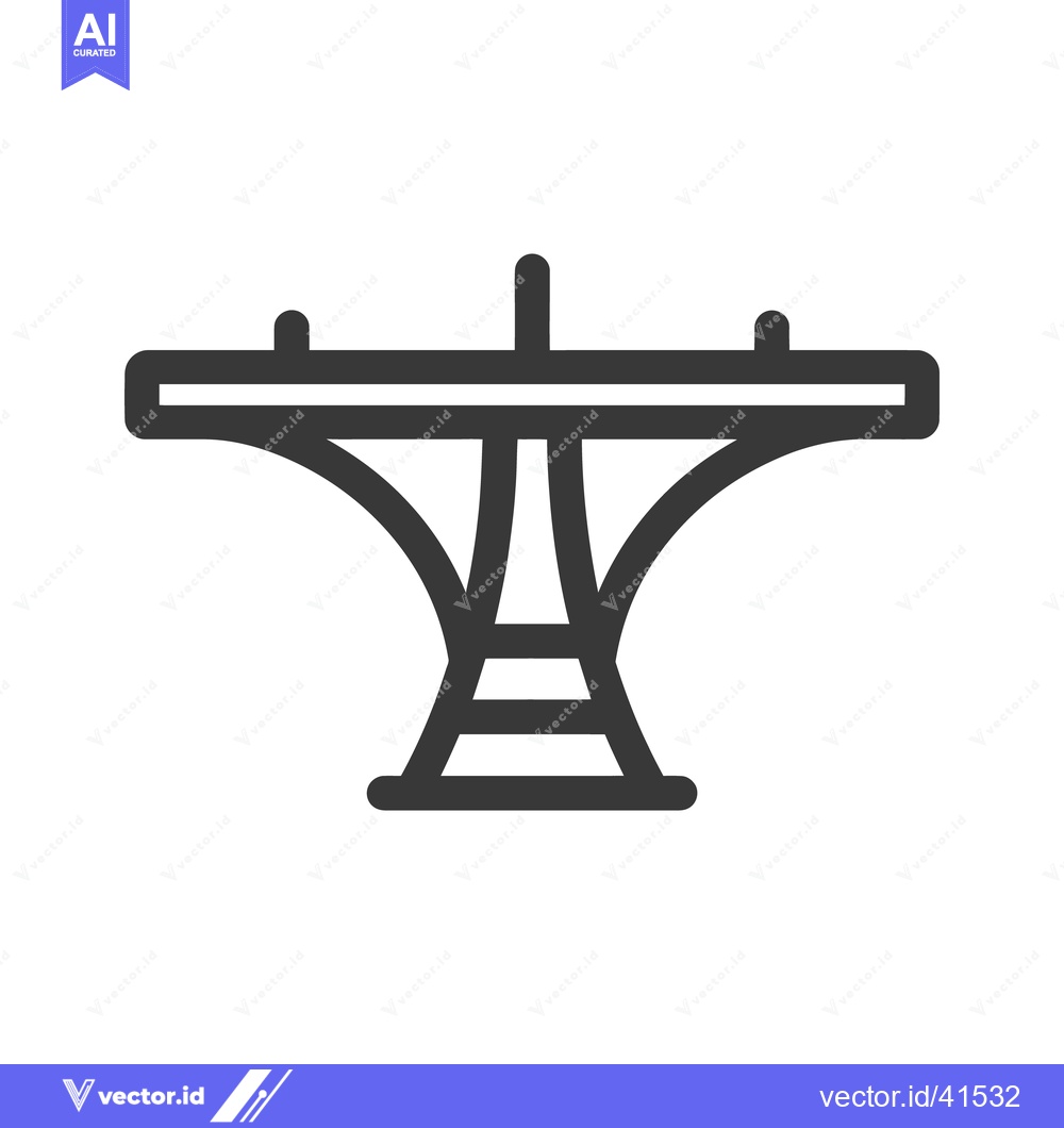 Premium Vector of Minimalist Icon of a Modern Observation Tower Structure on White