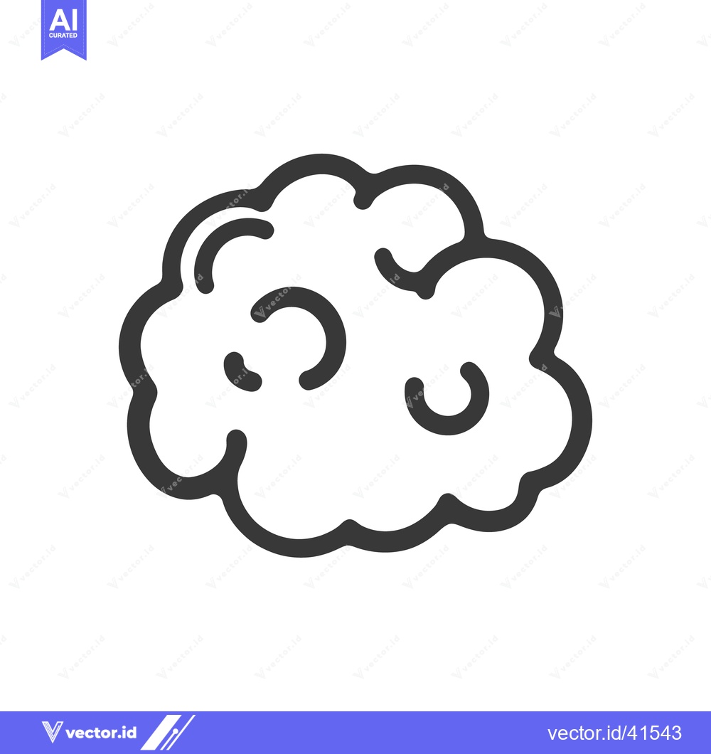 Premium Vector of A simple illustration depicts a cloud like formation in outline