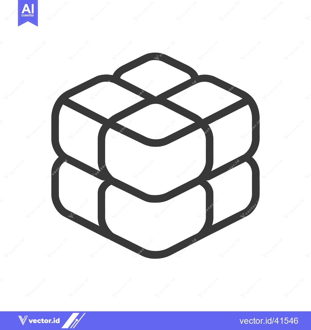 Premium Vector of A simplified vector illustration depicting a three dimensional cube sh