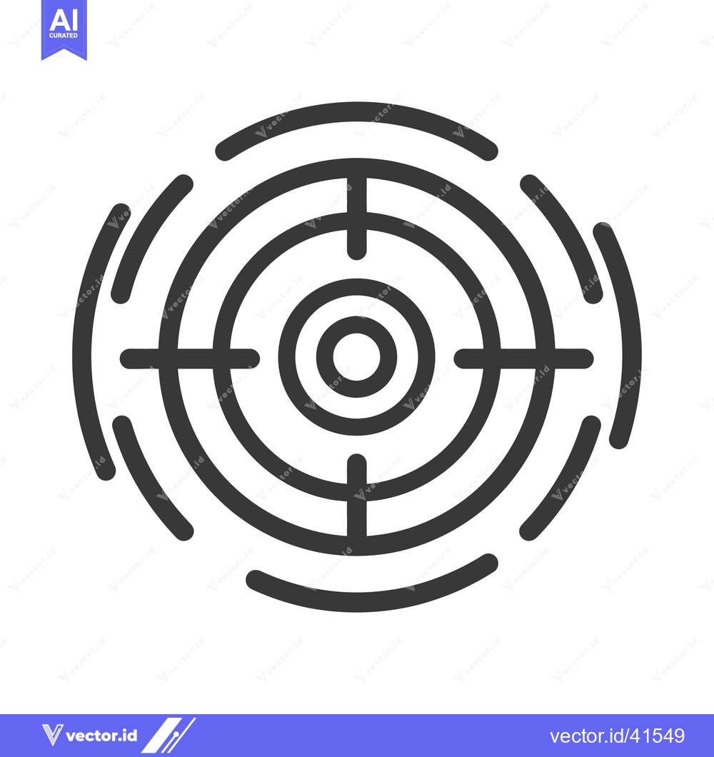 Premium Vector dari A graphic depiction of a target with concentric circles