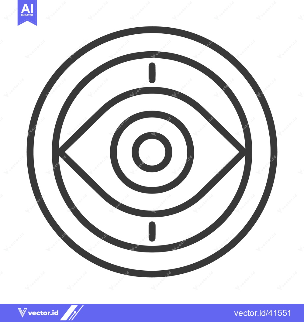 Premium Vector dari A simple geometric eye design within concentric circle shapes