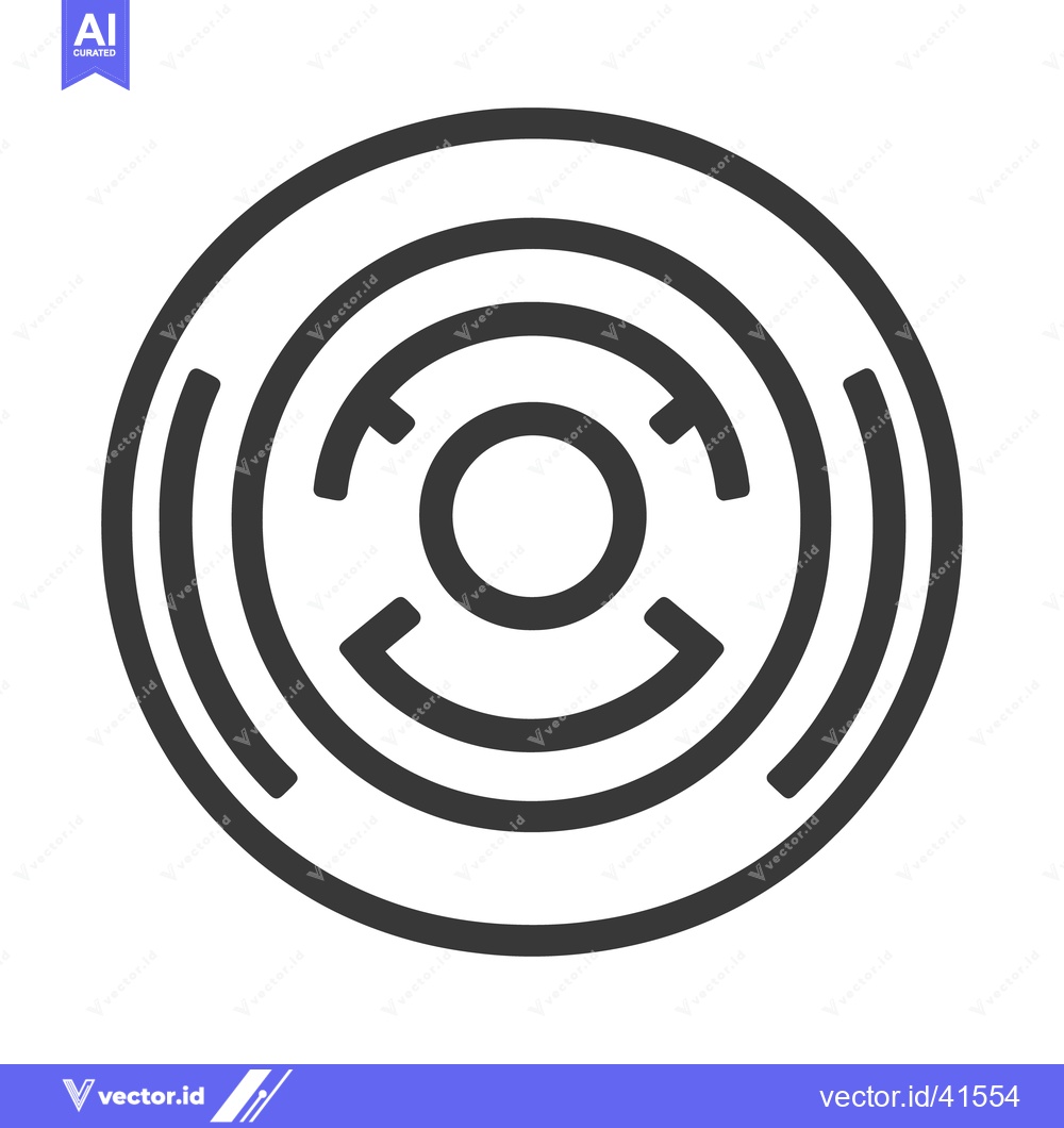 Premium Vector dari A circular design showcasing concentric rings and an inner circle