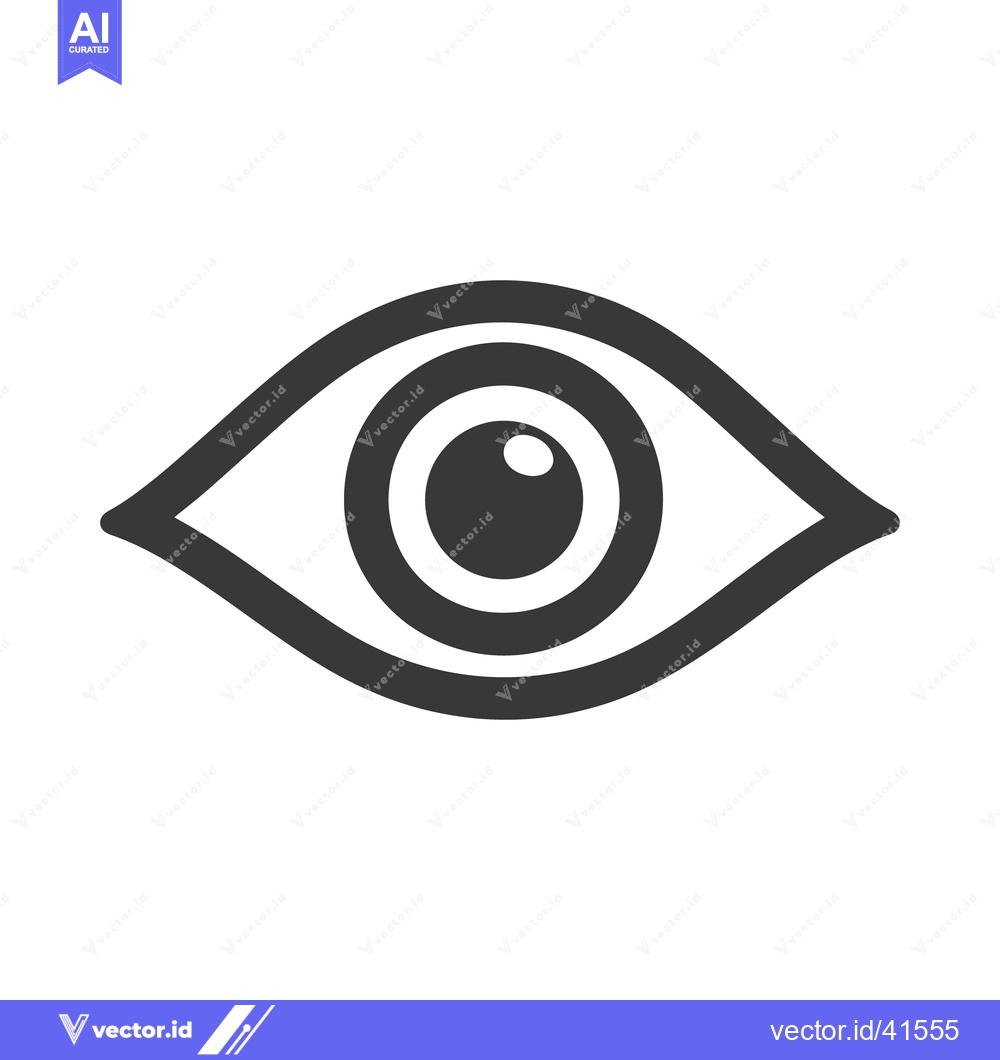 Premium Vector dari A simple graphic representing a single open eye looking forward