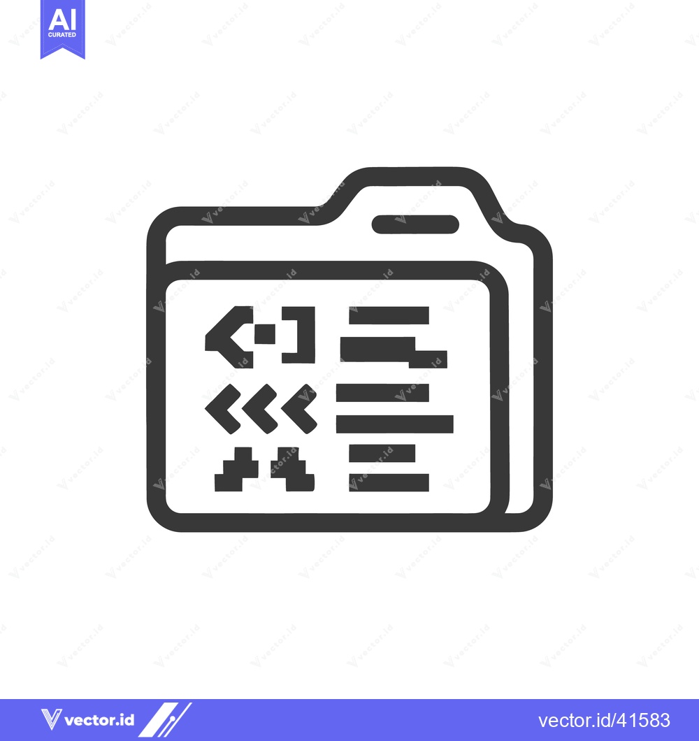 Premium Vector dari Minimalist Code Folder Icon: Clean Design for Software Development Pro