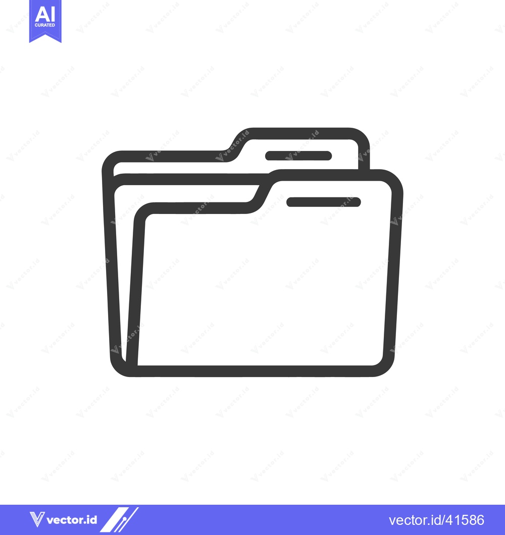 Premium Vector dari Minimalist Folder Icon: Clean, Modern Design for File Management
