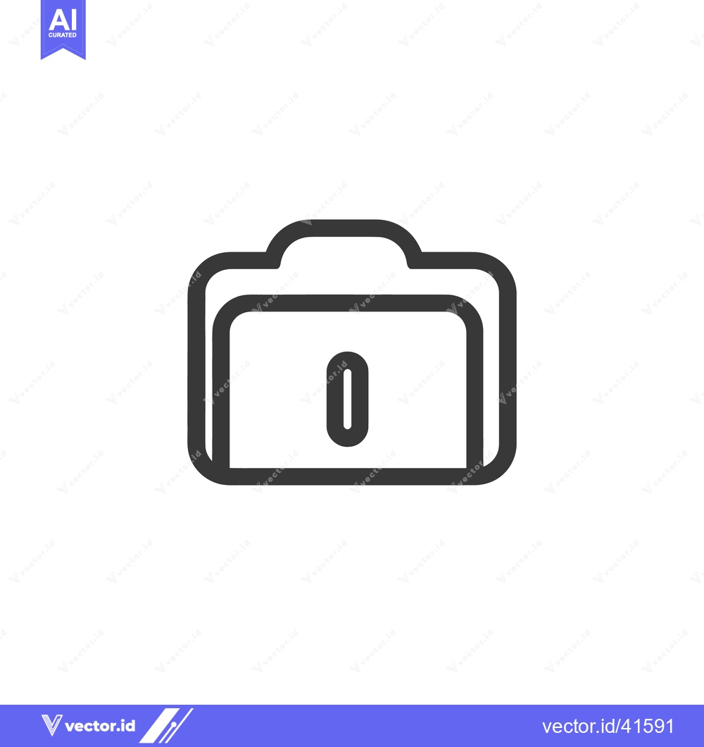 Premium Vector of Minimalist Dark Gray Camera Icon on White Background, Simple Design