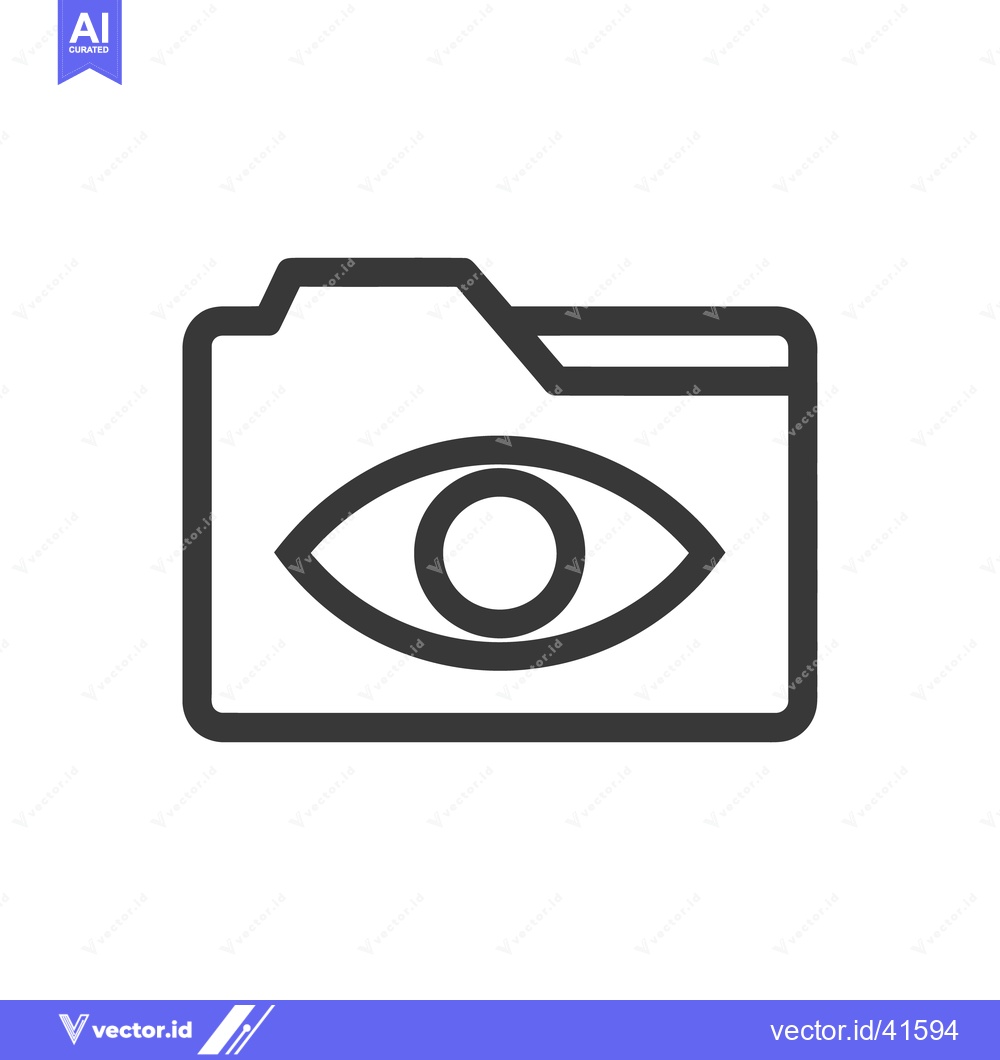 Premium Vector dari Eye Inside Folder Icon: Data Privacy and Security Concept Symbol