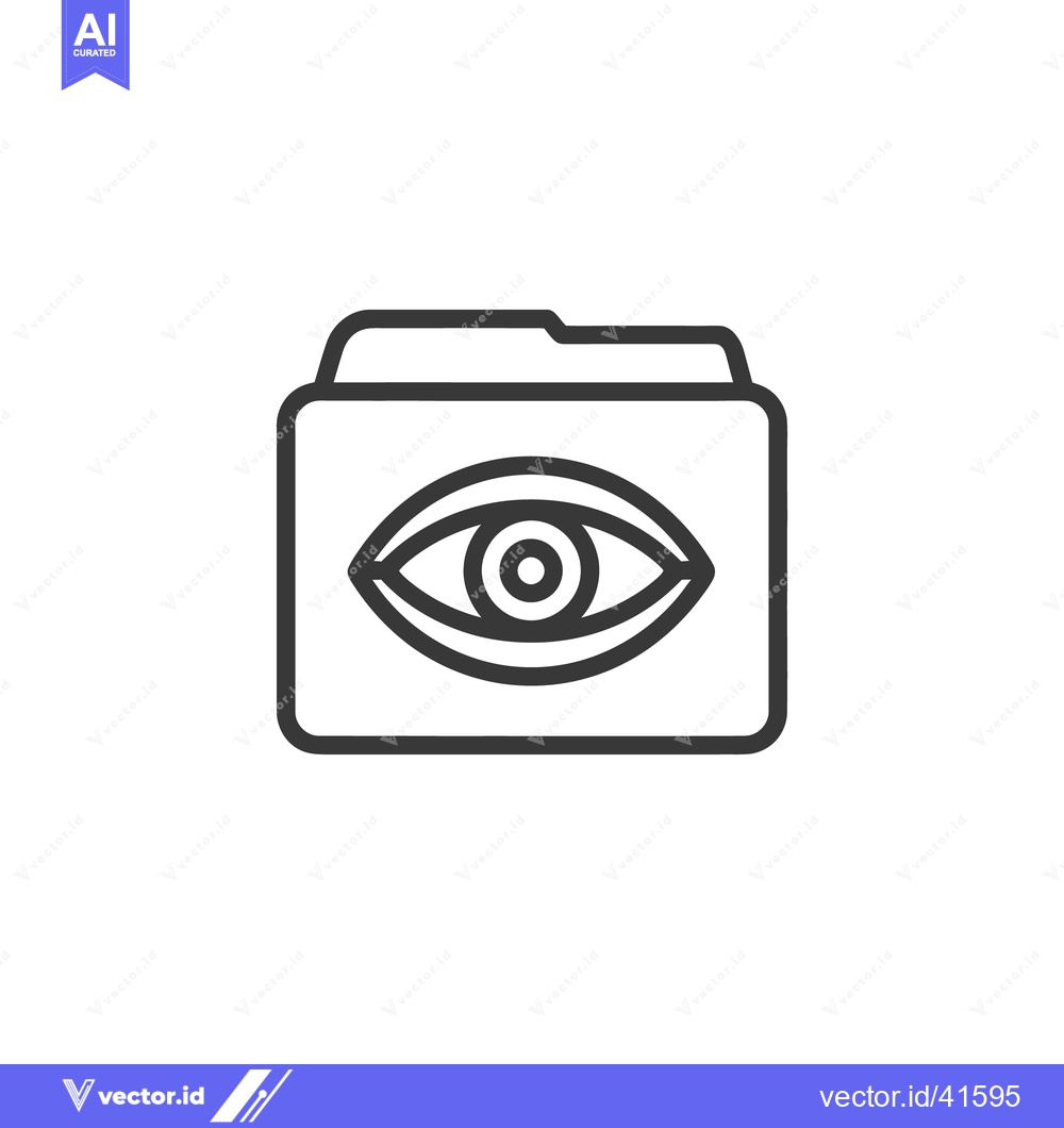 Premium Vector dari Eye-Catching Folder Icon: Minimalist Design for Data Security and Surv