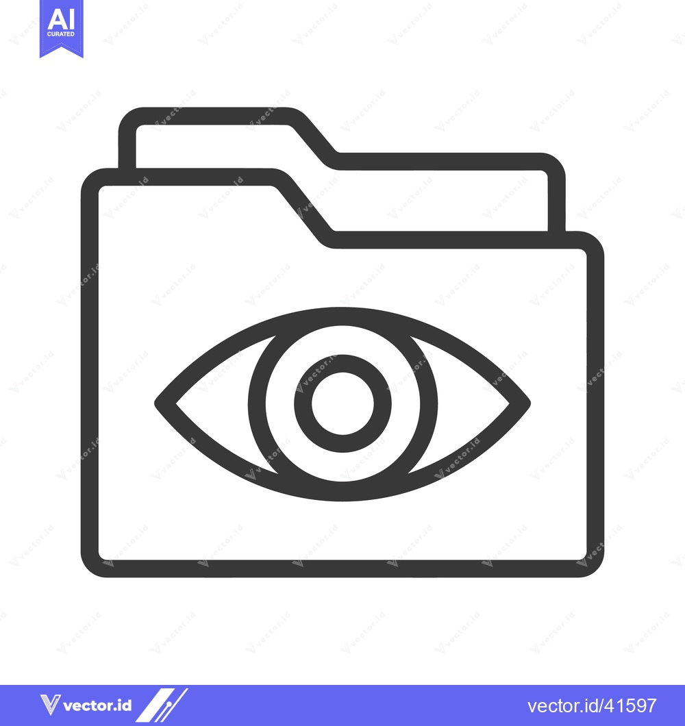 Premium Vector dari Eye Icon Embedded in a Folder, Data Privacy Concept