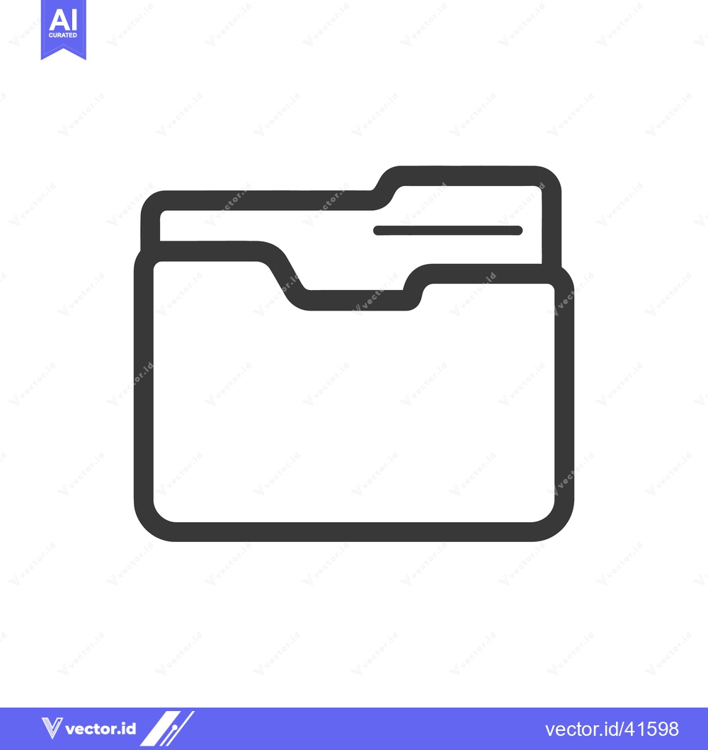 Premium Vector dari Minimalist Folder Icon: Clean, Modern Design for File Management