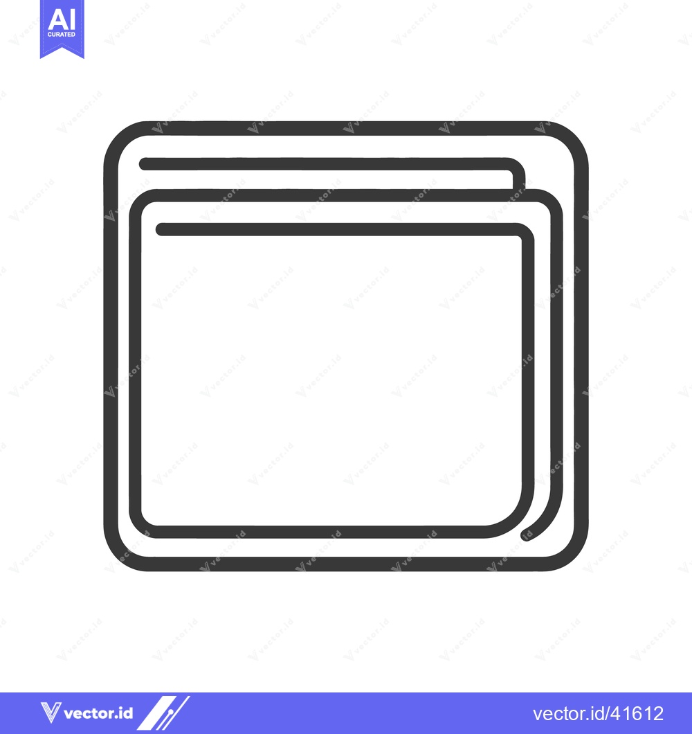 Premium Vector dari Three rounded rectangle shapes overlapping on a white background