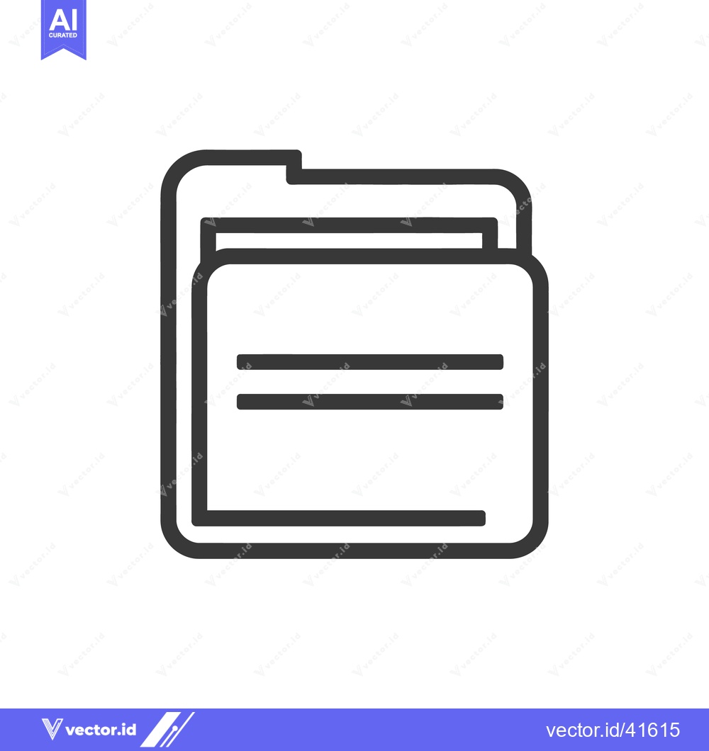 Premium Vector dari A graphic representation of two document folders stacked together
