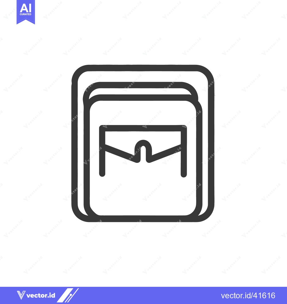 Premium Vector dari A simple vector illustration featuring multiple overlapping book outli