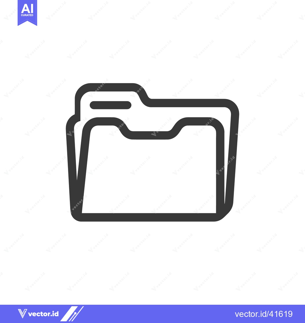 Premium Vector of Minimalist Folder Icon: Clean Design for File Management Concepts