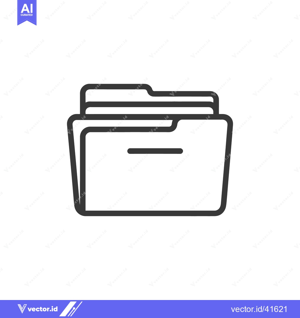 Premium Vector dari Minimalist Folder Icon: Clean, Modern Design for Data Storage and Orga