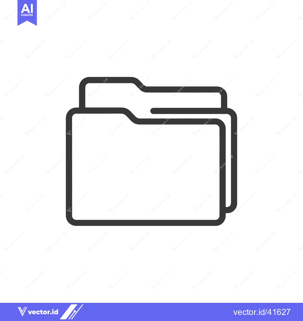 Premium Vector dari Minimalist Folder Icon: Clean, Modern Design for File Management and O