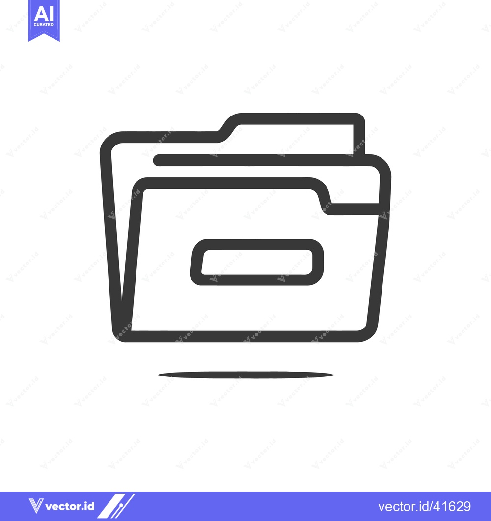 Premium Vector dari Minimalist Folder Icon: Clean Line Art for File Management