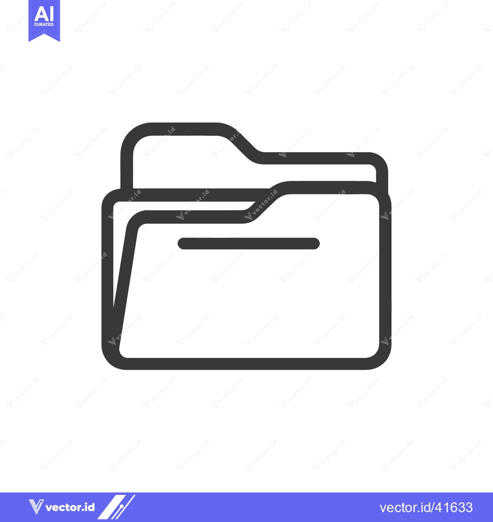 Premium Vector dari Simple Folder Icon: Clean, Minimalist Design for File Management