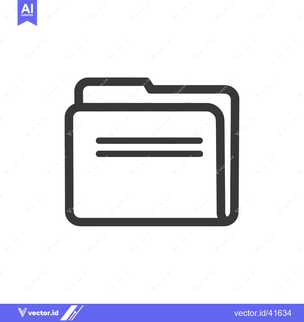 Premium Vector dari Simple Dark Gray Folder Icon with Rounded Corners on White Background