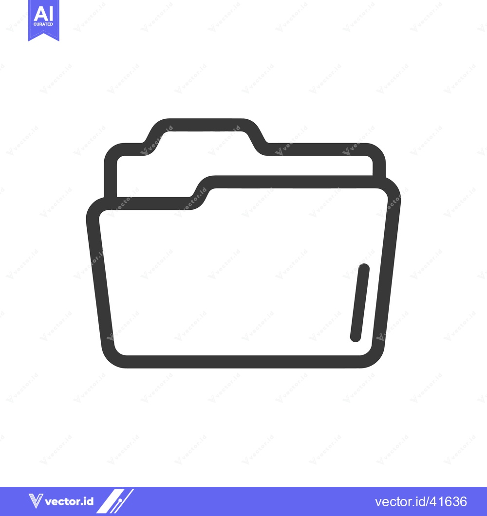 Premium Vector dari Minimalist Folder Icon: Clean, Modern Design for File Management