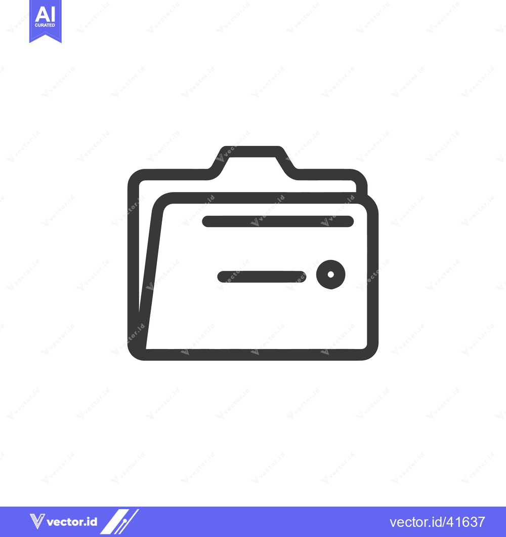 Premium Vector dari Minimalist Folder Icon with Rounded Edges and Document Details