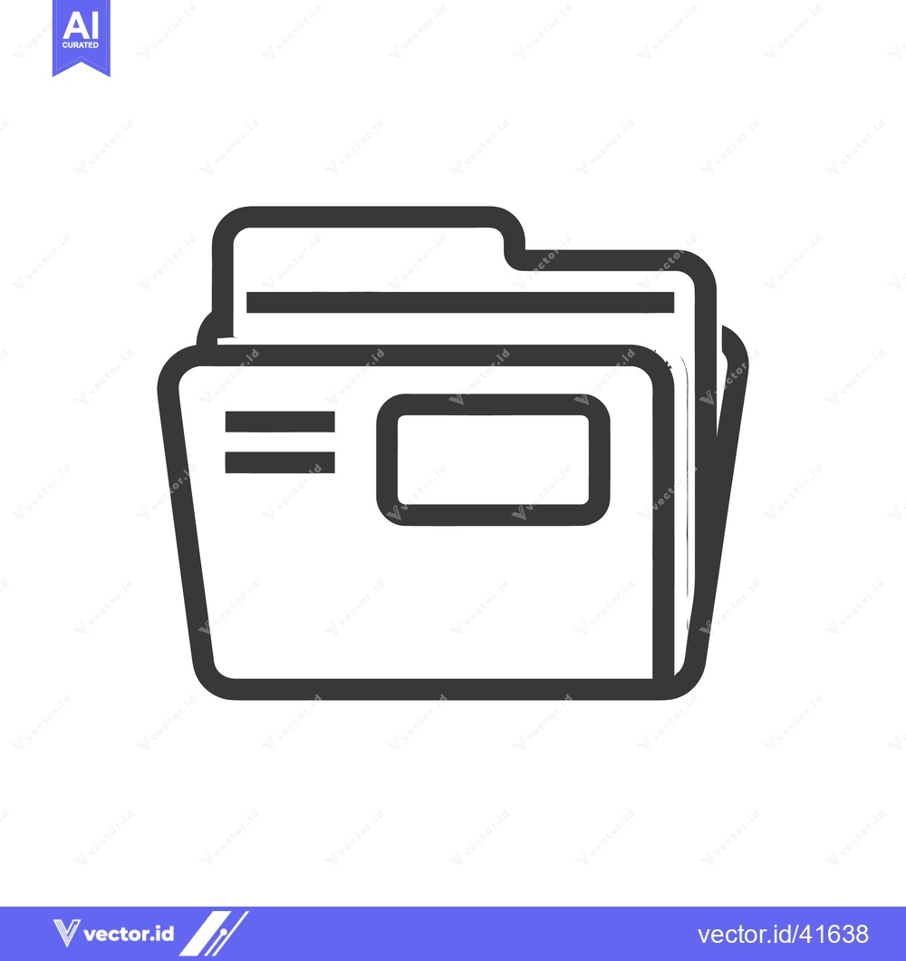 Premium Vector of Sleek Folder Icon: Modern Minimalist Design for Data Management