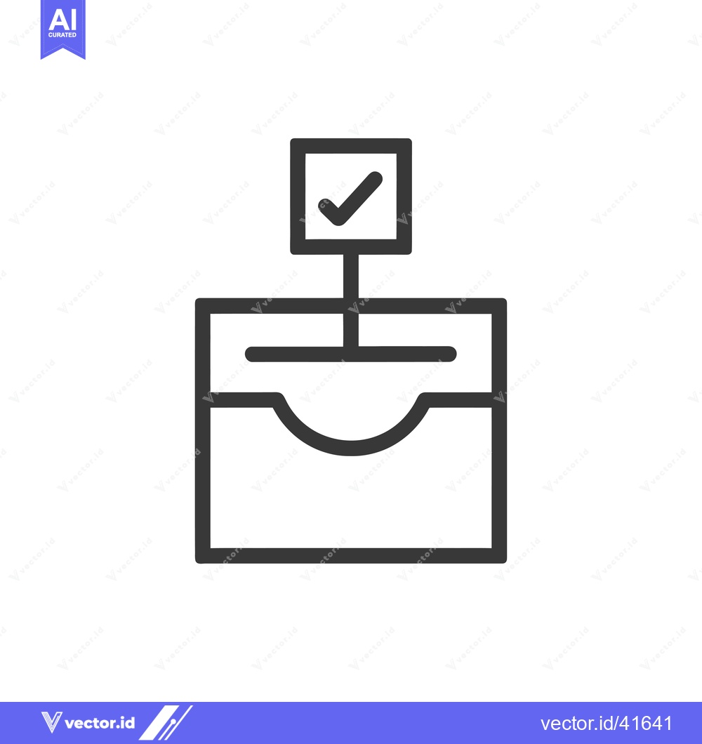 Premium Vector dari Folder with a Checkmark Icon