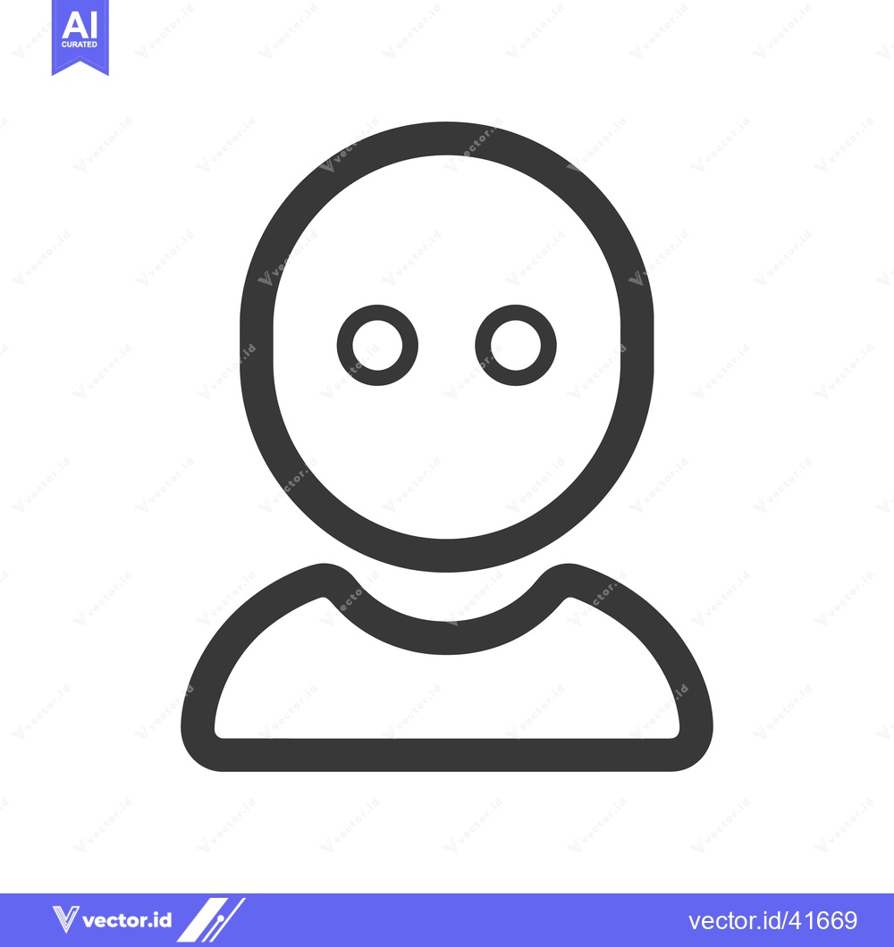 Premium Vector of A simple outline illustration of a human person profile