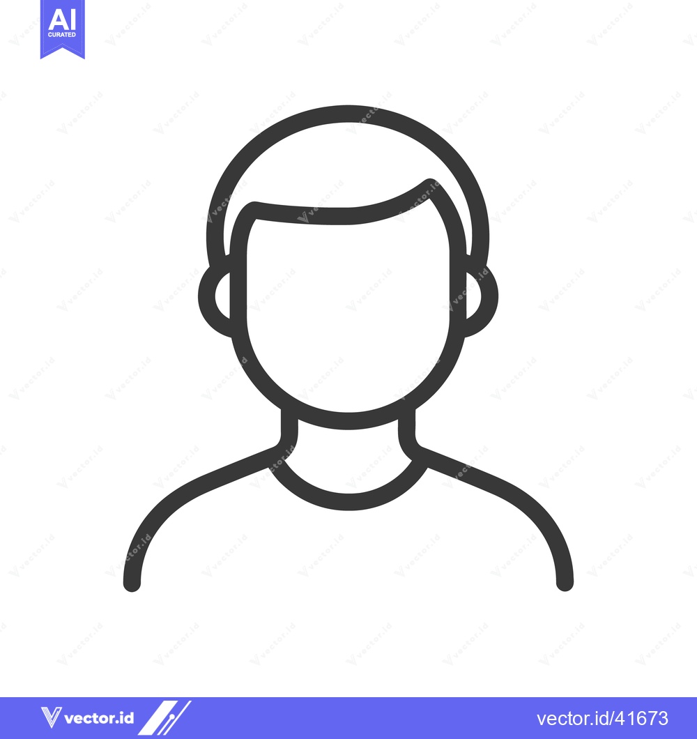 Premium Vector of A simple outline graphic representation of a human person