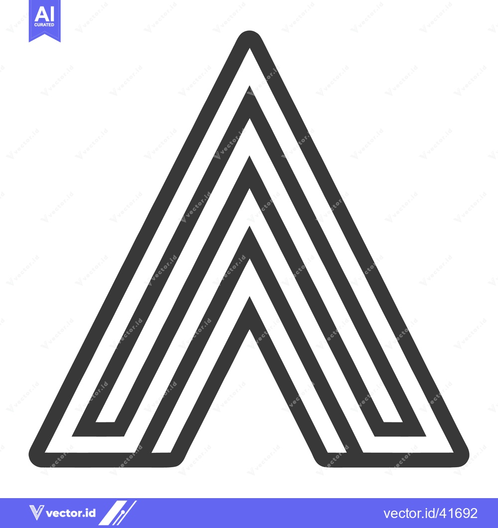 Premium Vector dari A graphic design featuring an abstract shape with layered lines