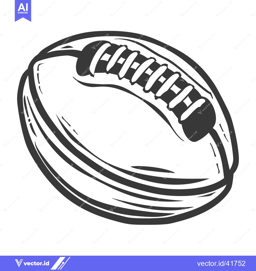 Premium Vector dari An illustration depicting a simple stylized American football