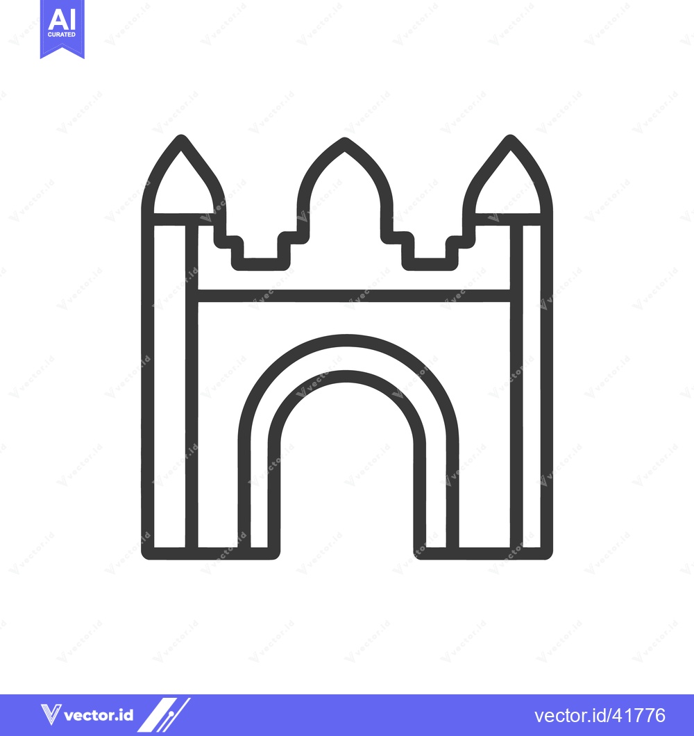 Premium Vector dari A symmetrical black and white illustration of an architectural structu