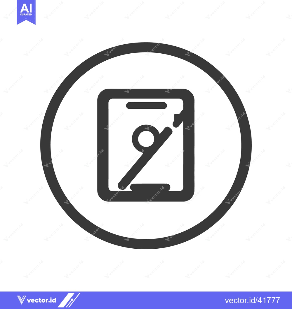 Premium Vector of A digital drawing application icon presented inside of a circle
