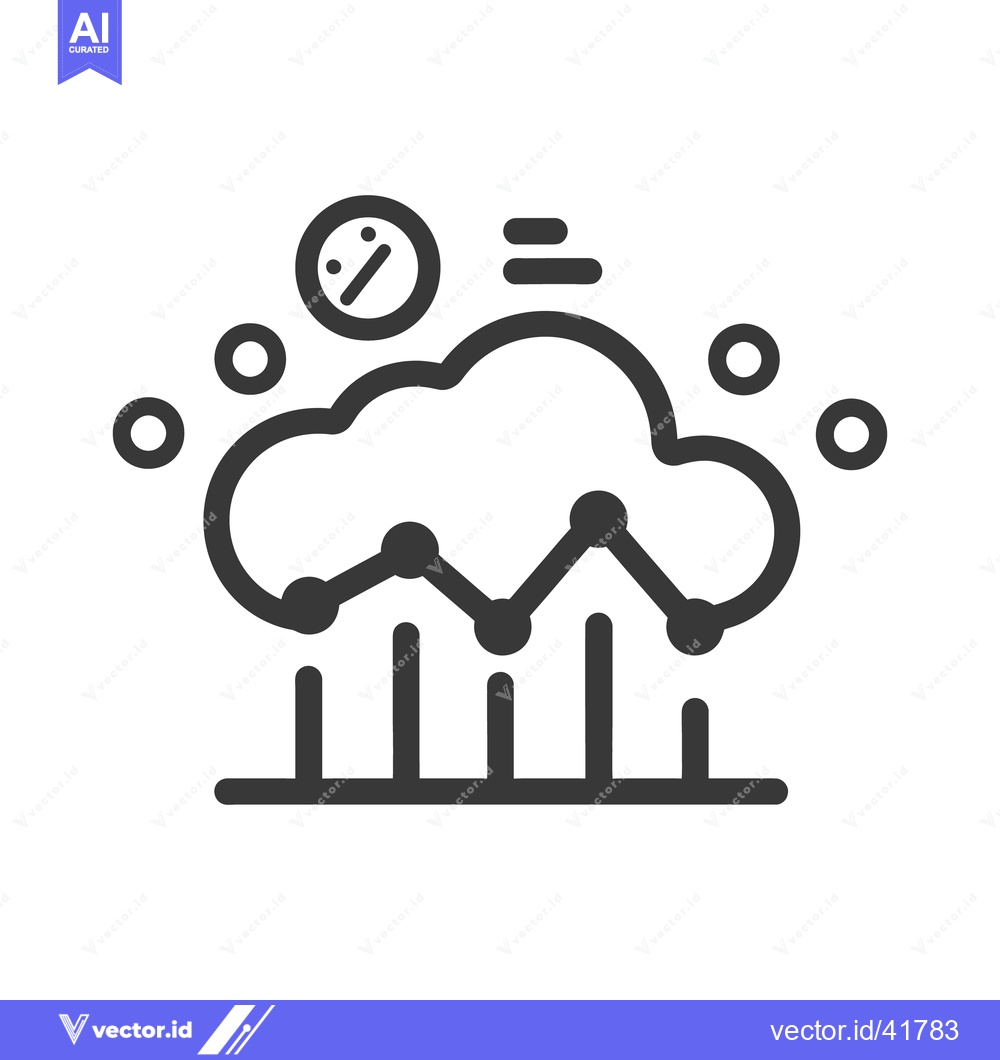 Premium Vector of A cloud computing icon with performance data and charts