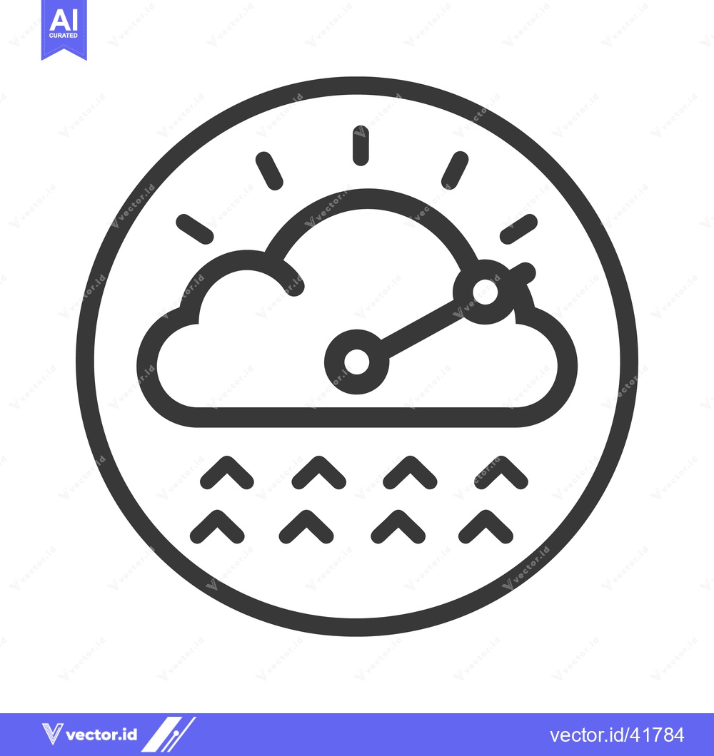 Premium Vector dari A weather icon shows climate conditions within a circular frame