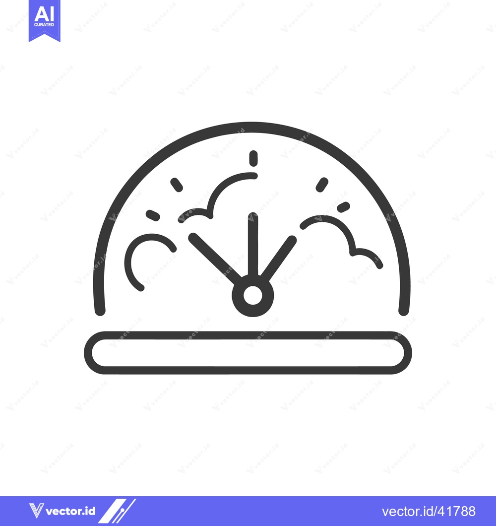 Premium Vector of A stylized diagram of a gauge with an analog hand indicator
