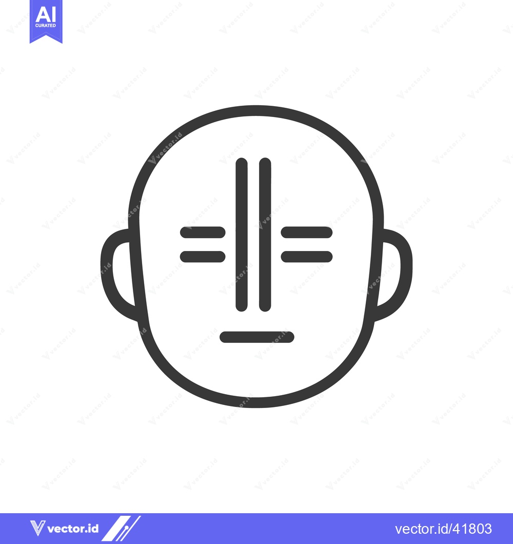 Premium Vector dari Simplified outline of a human face with geometric features