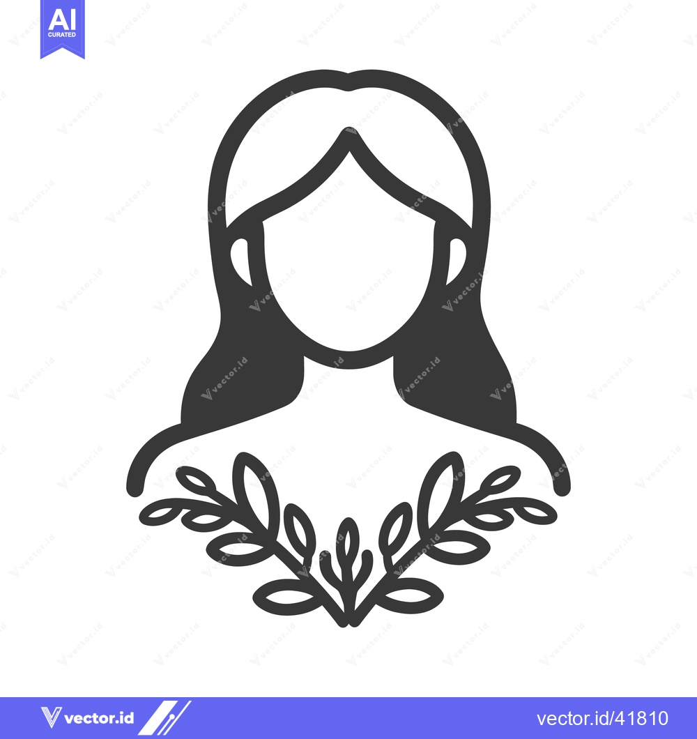 Premium Vector of A simple illustration of a woman with floral shoulder decoration