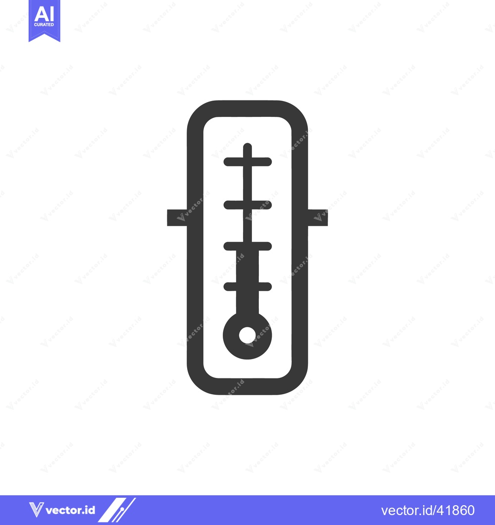 Premium Vector dari Minimalist Thermometer Icon: Temperature Measurement, Medical Symbol,
