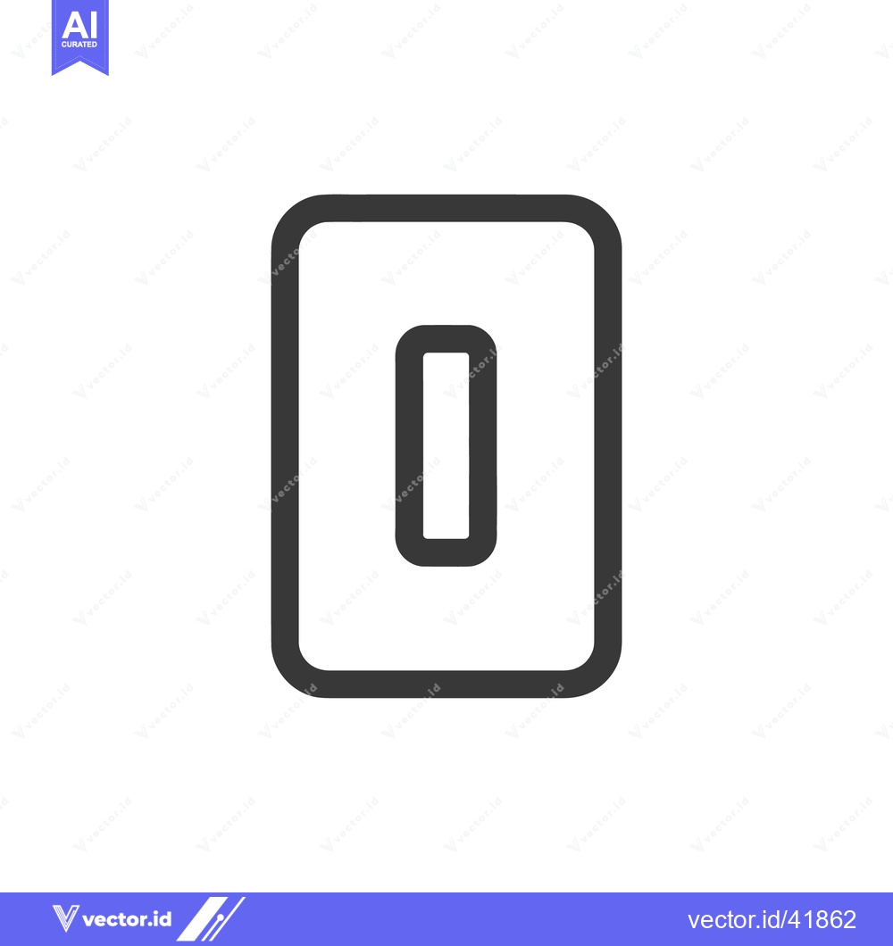 Premium Vector dari Minimalist Rectangular Frame with Rounded Corners and Central Line