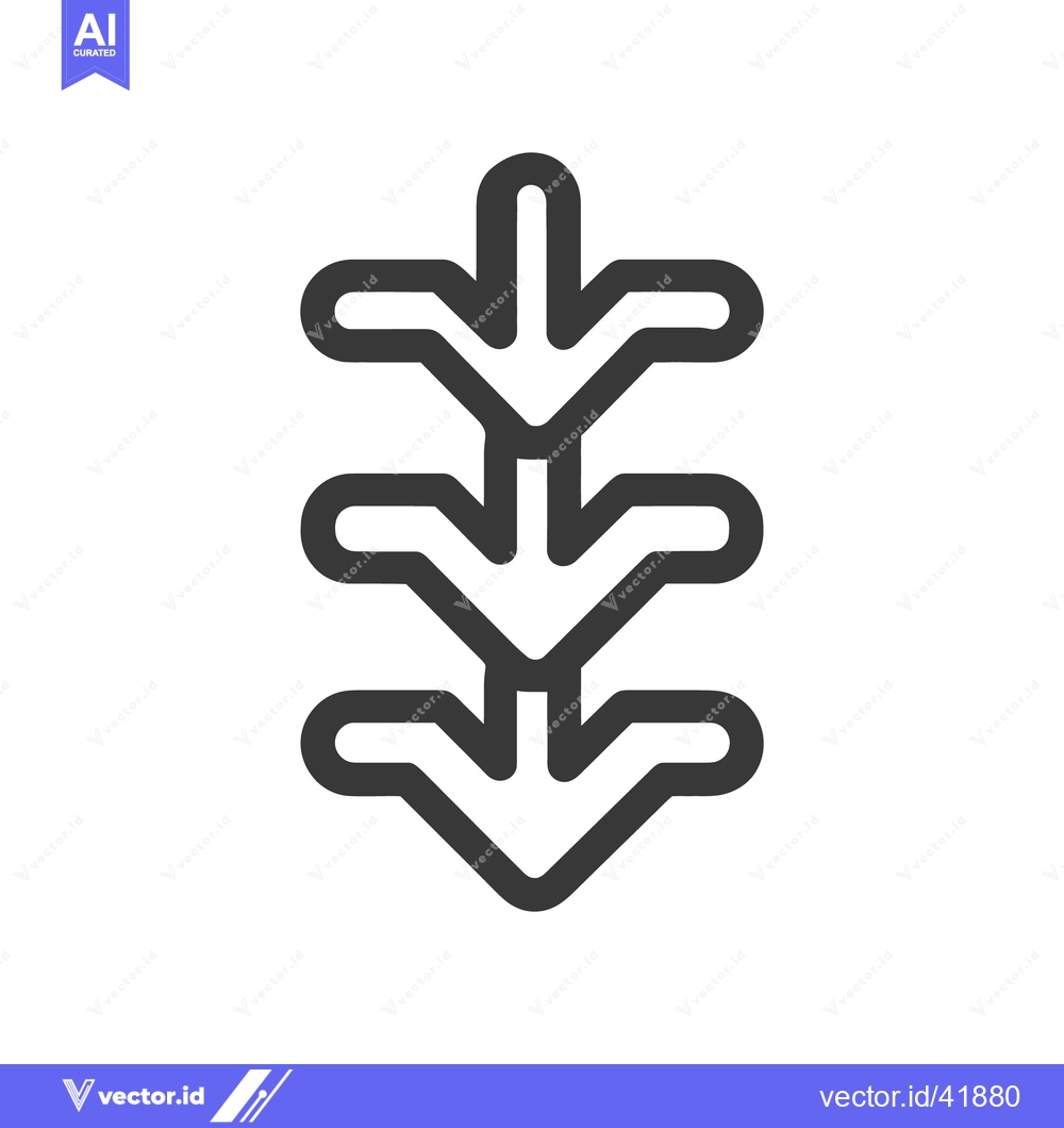 Premium Vector dari Stylized Spine Icon: Minimalist Design with Rounded Edges on White Bac