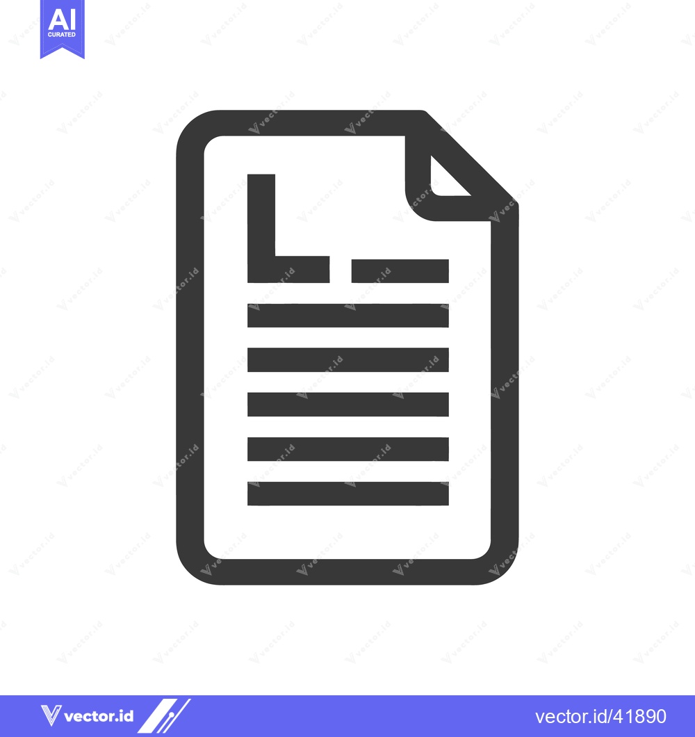 Premium Vector dari Minimalist Document Icon with Rounded Corners and Detailed Text Lines