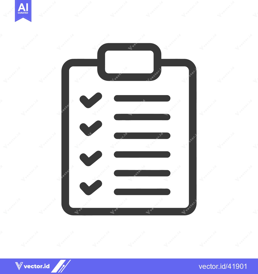 Premium Vector dari Modern Checklist Icon: Completed Tasks and List Items in Dark Gray