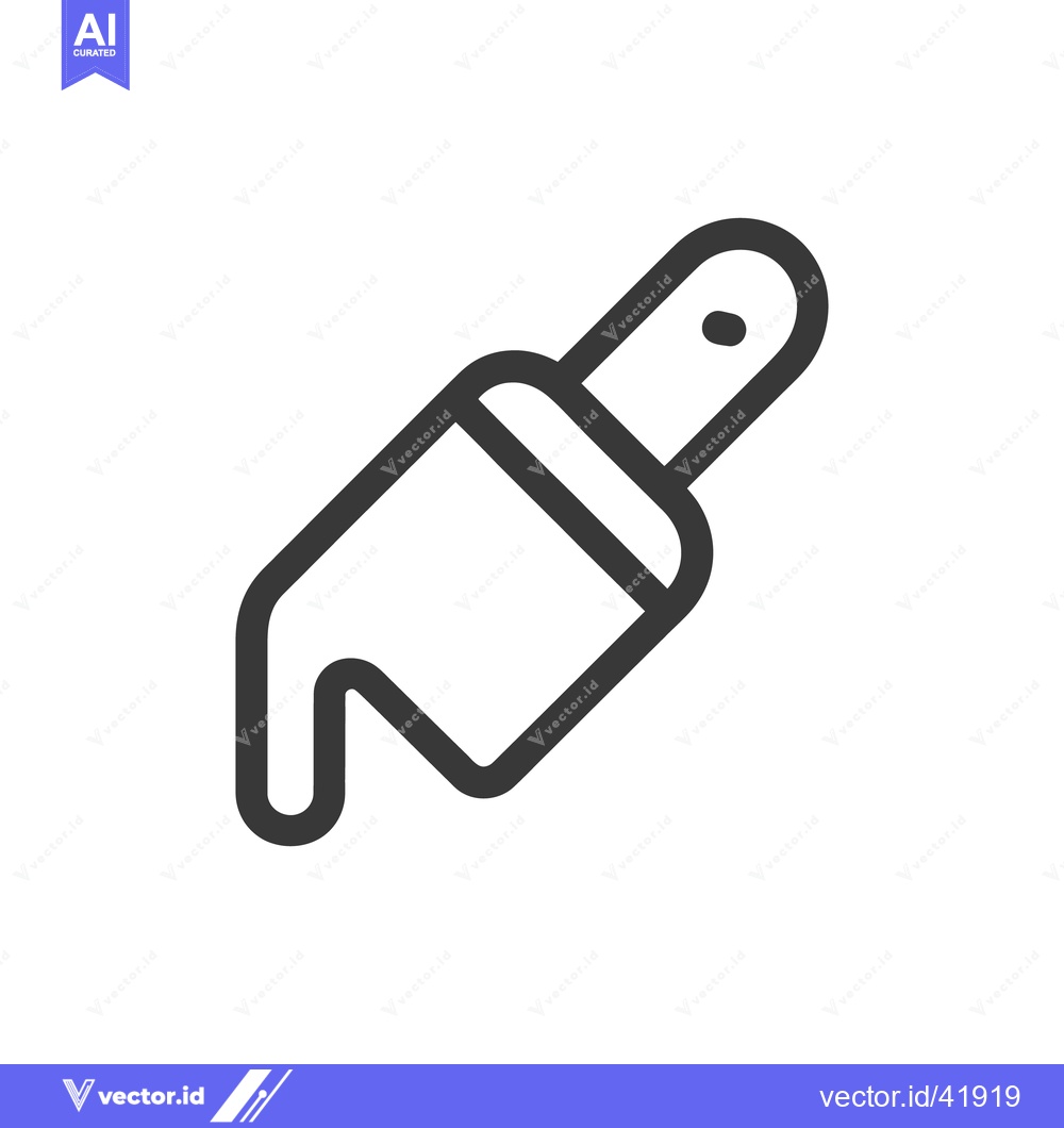 Premium Vector dari Minimalist Outline Icon of a Soldering Iron on White Background