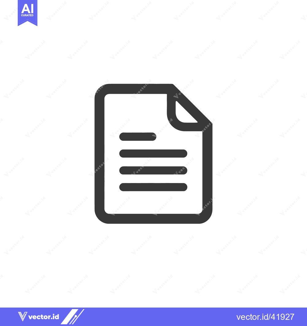 Premium Vector of Minimalist Document Icon: Clean Design with Rounded Corners and Text L