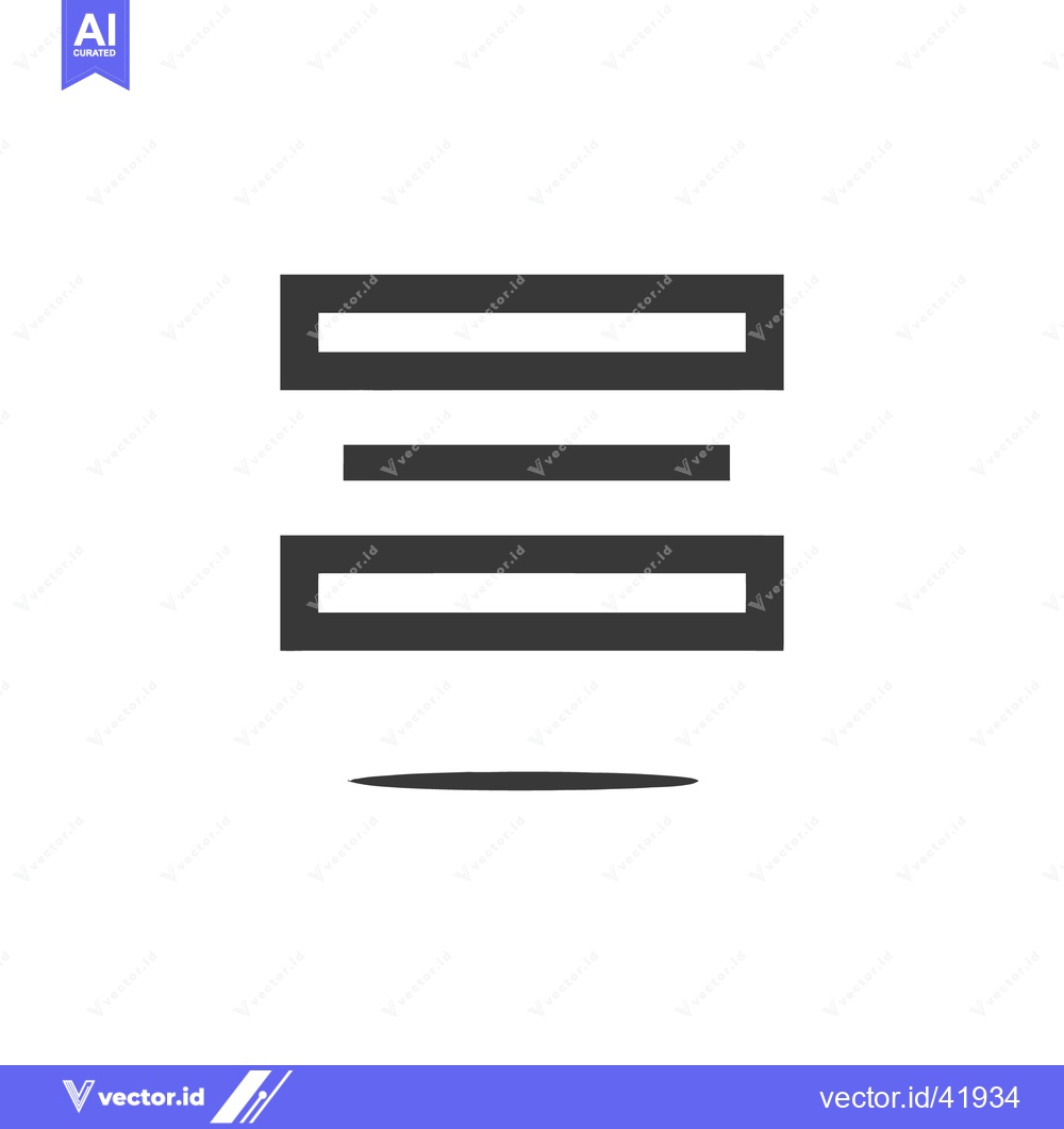 Premium Vector dari Minimalist Icon: Three Horizontal Bars with Subtle Shadow on White Bac