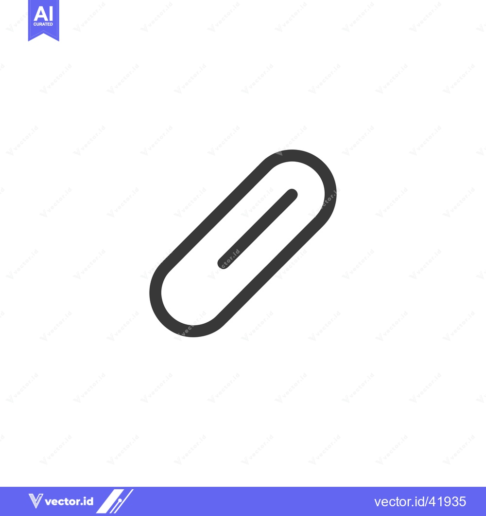Premium Vector dari Minimalist Paperclip Icon: Simple, Clean Design on White Background